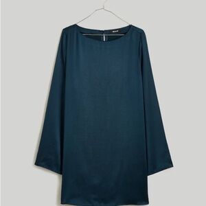 Madewell Elegant Teal Long Sleeve Dress